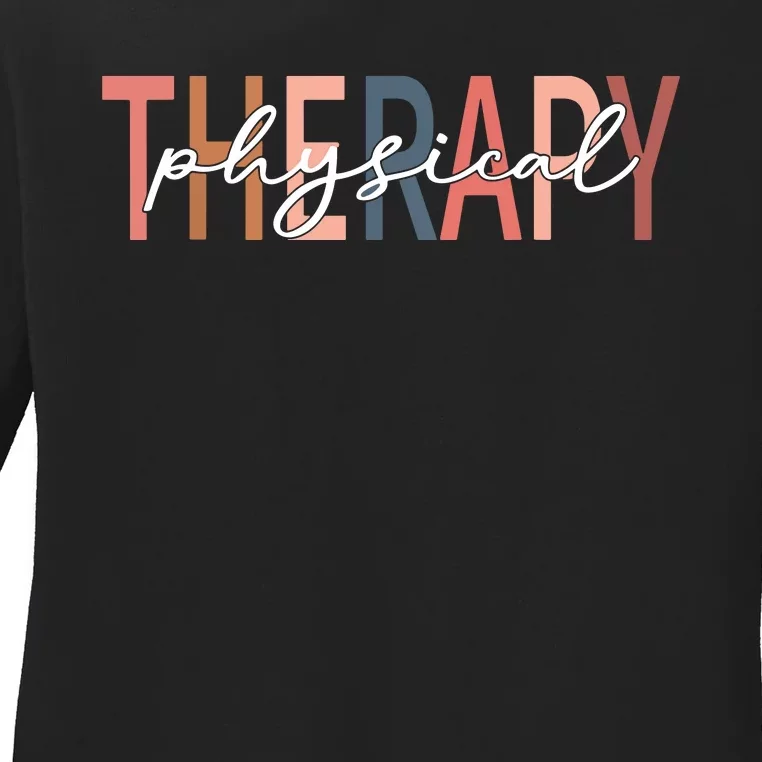 Physical Therapy Funny Physical Therapist Pt Therapist Month Ladies Long Sleeve Shirt