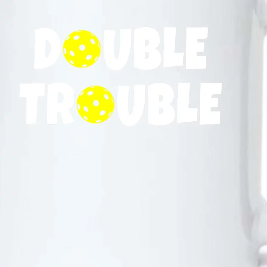 Pickleball Team Funny Double Trouble Gift Black Color Changing Mug