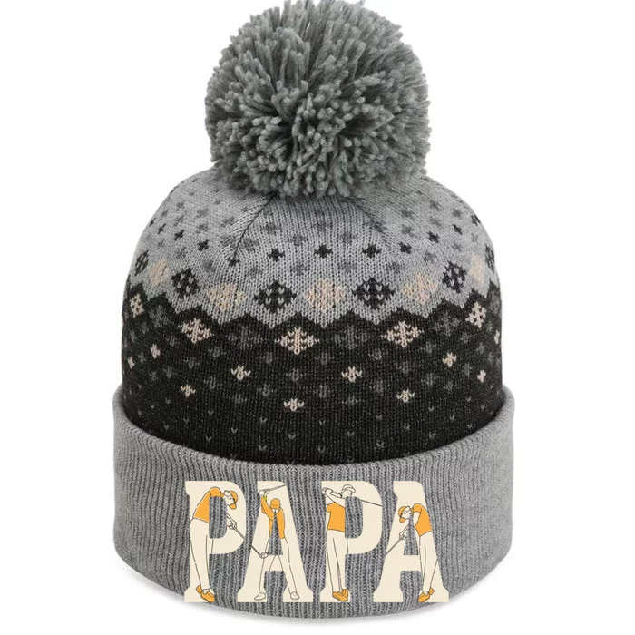 Papa Trendy Funny Golf Fathers Day Party Supply Cool Gift The Baniff Cuffed Pom Beanie