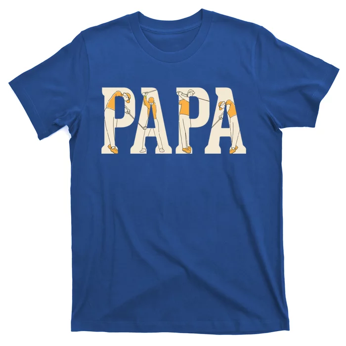 Papa Trendy Funny Golf Fathers Day Party Supply Cool Gift T-Shirt