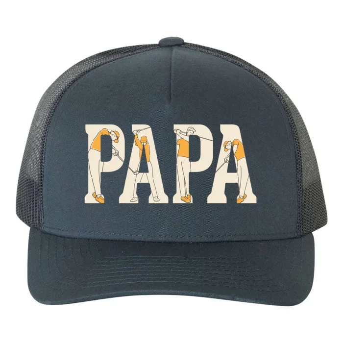 Papa Trendy Funny Golf Fathers Day Party Supply Cool Gift Yupoong Adult 5-Panel Trucker Hat