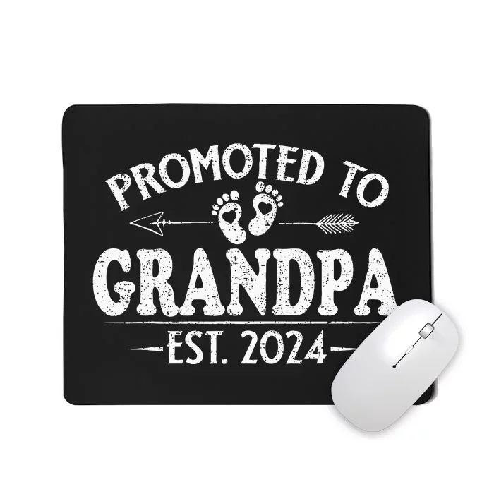 Promoted To Grandpa Est. 2024 Grandparents Baby Announcement Mousepad