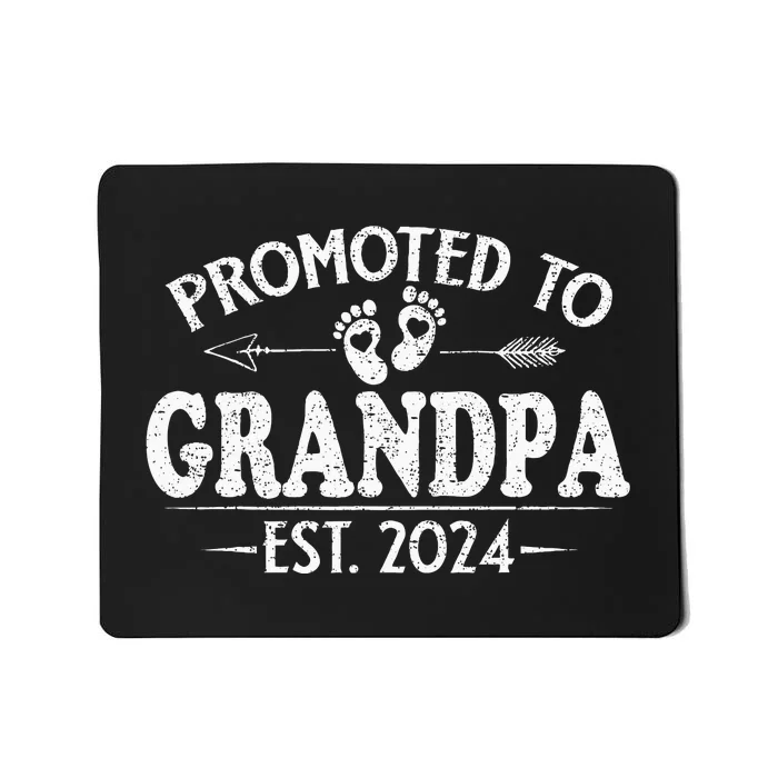 Promoted To Grandpa Est. 2024 Grandparents Baby Announcement Mousepad