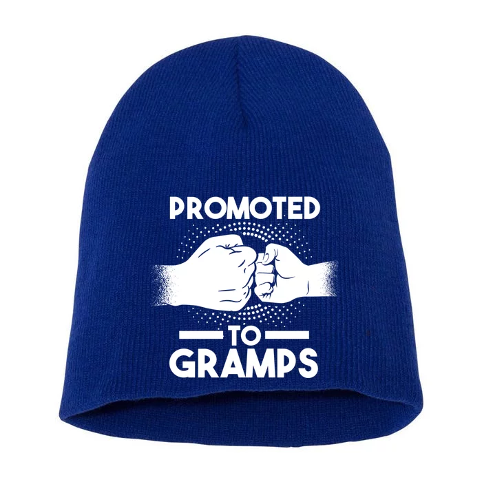 Promoted To Gramps Grandpa Cool Gift Short Acrylic Beanie