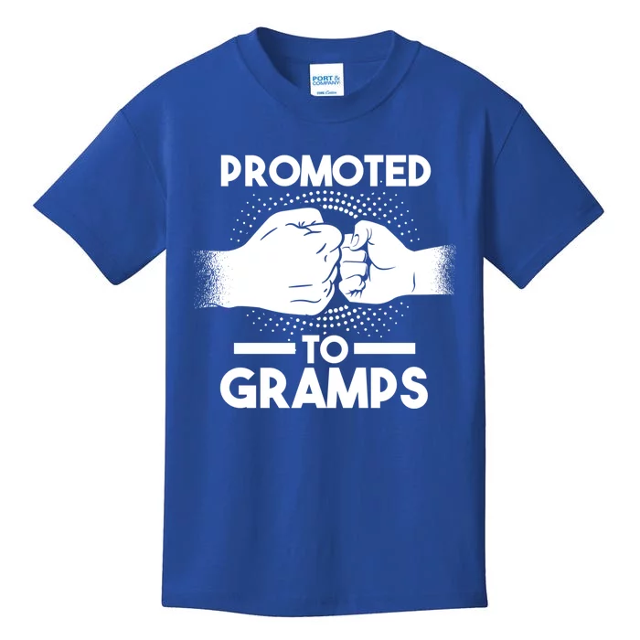 Promoted To Gramps Grandpa Cool Gift Kids T-Shirt