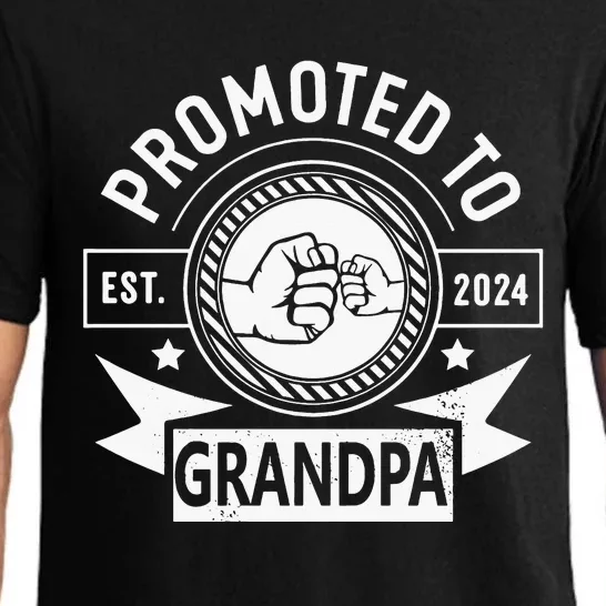 Promoted To Grandpa Est. 2024 Grandpa Pregnancy Pajama Set