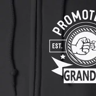 Promoted To Grandpa Est. 2024 Grandpa Pregnancy Full Zip Hoodie