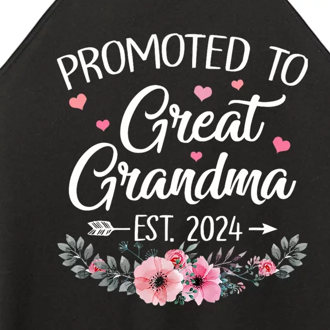 Promoted To Great Grandma Est 2024 First Time New Grandma Women’s Perfect Tri Rocker Tank