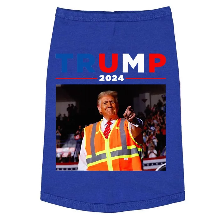 President Trump Garbage Truck Worker Vest Maga 2025 Doggie Tank