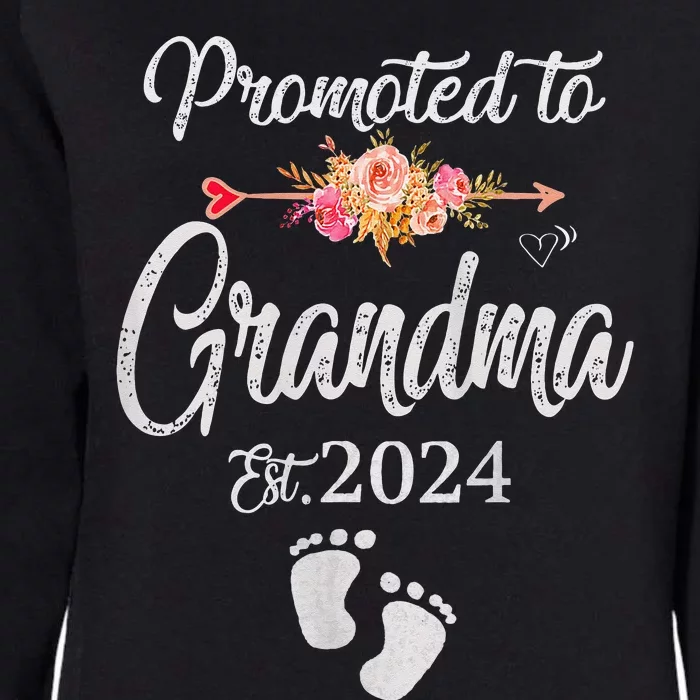 Promoted to Grandma Est 2024 Flower Mother's Day New Grandma Womens California Wash Sweatshirt