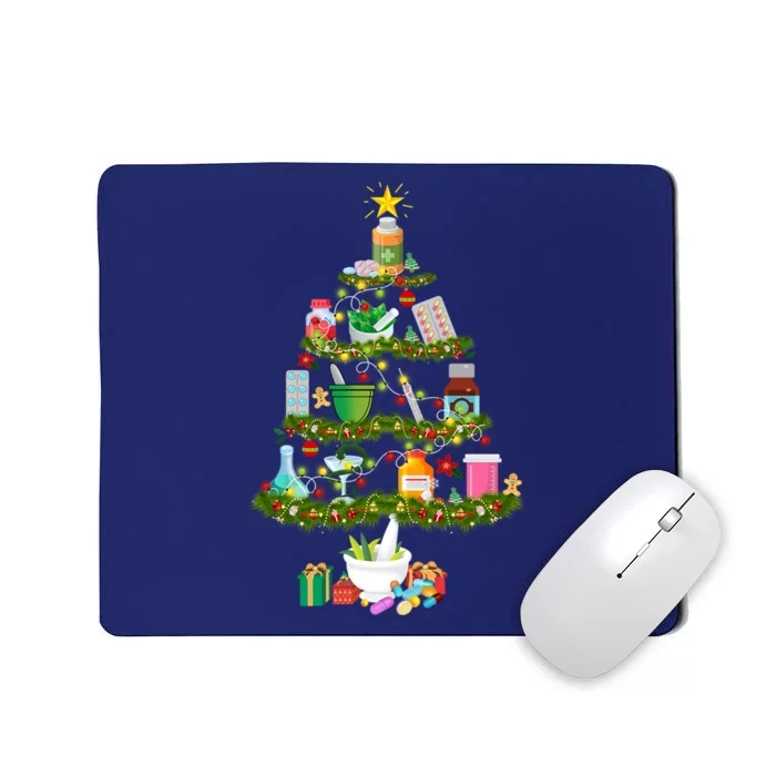 Pharmacy Tree Gift For Christmas Mousepad