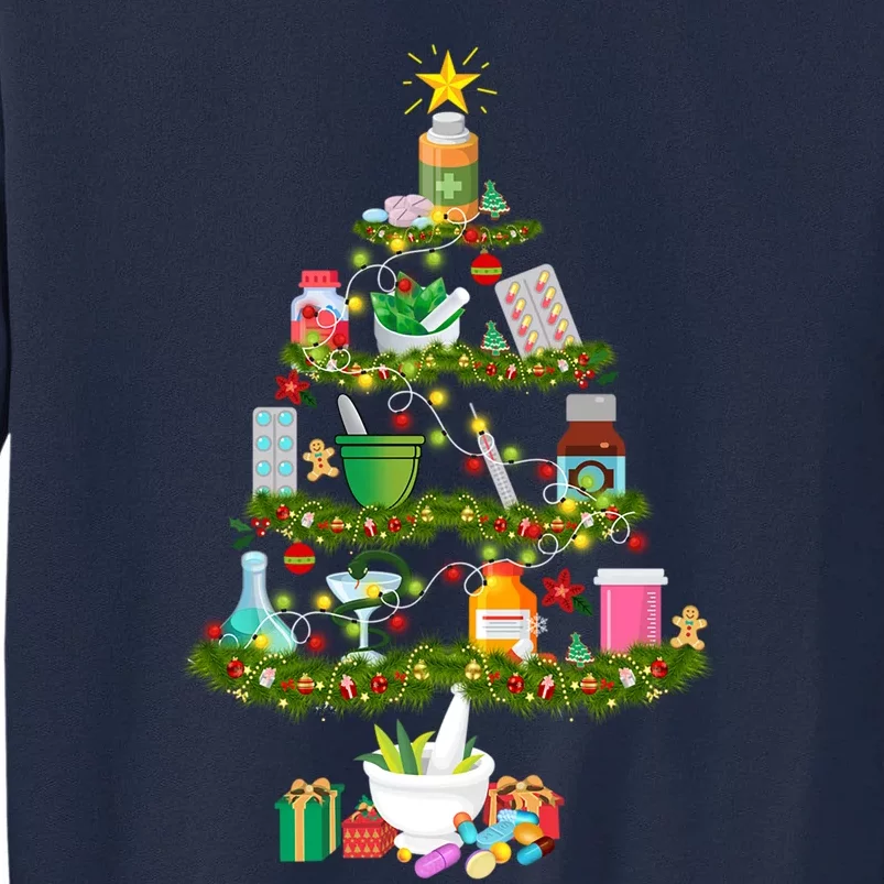 Pharmacy Tree Gift For Christmas Tall Sweatshirt