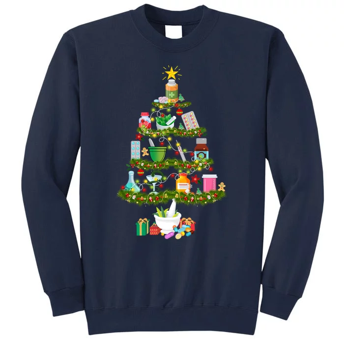 Pharmacy Tree Gift For Christmas Tall Sweatshirt