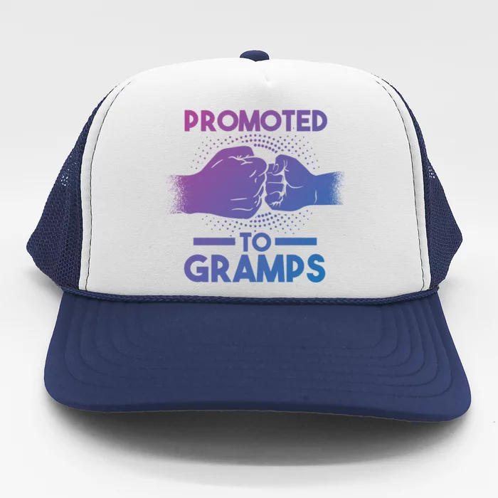 Promoted To Gramps Grandpa Cool Gift Trucker Hat