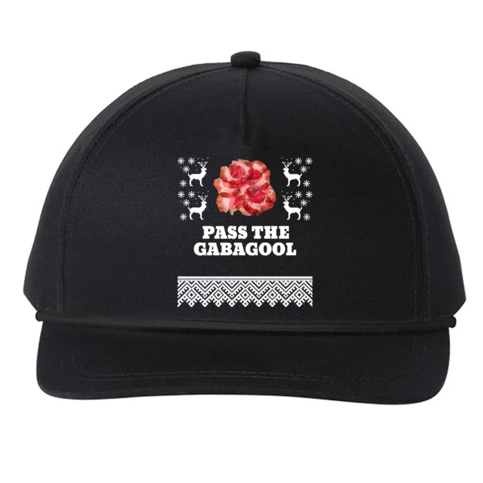 Pass The Gabagool Christmas Ugly Long Sleeve Snapback Five-Panel Rope Hat