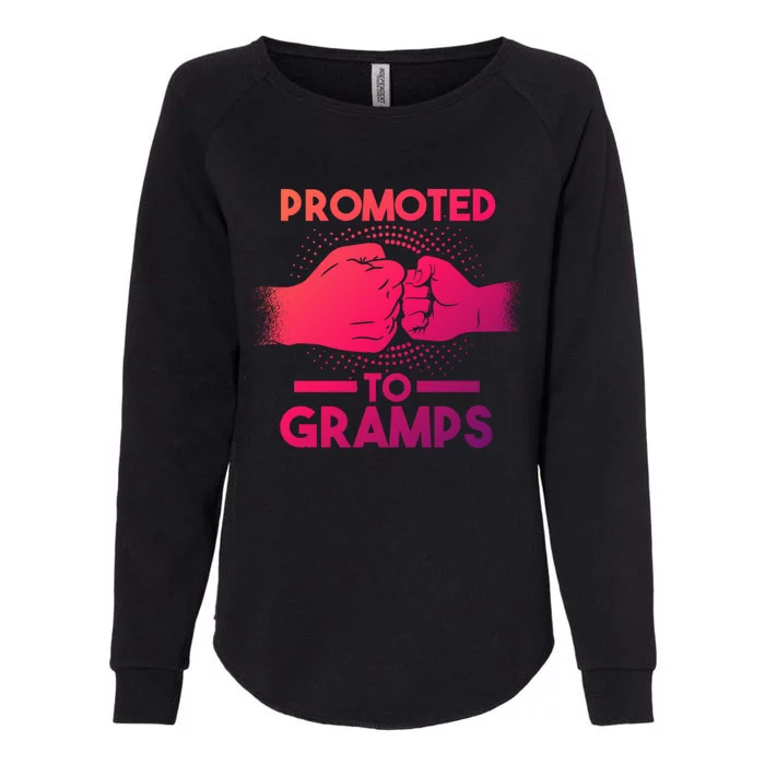 Promoted To Gramps Grandpa Cool Gift Womens California Wash Sweatshirt