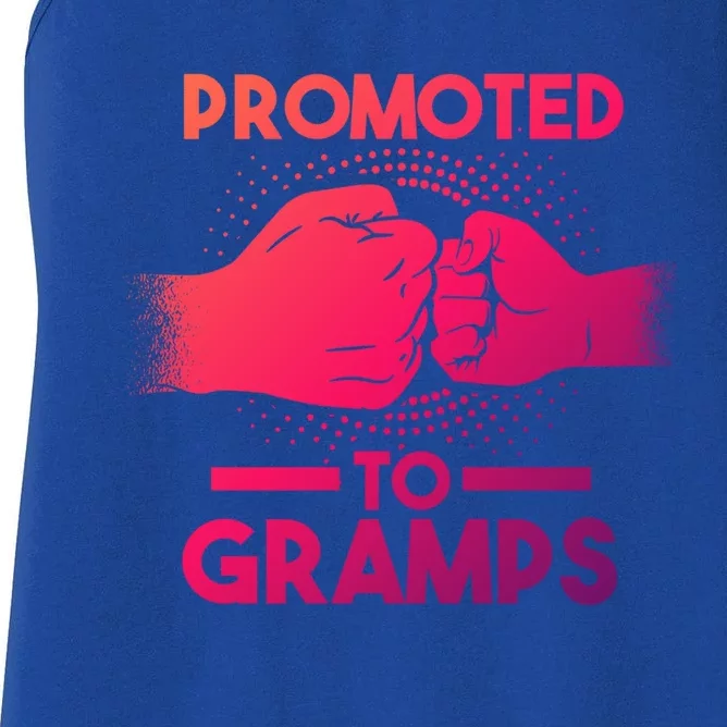 Promoted To Gramps Grandpa Cool Gift Women's Racerback Tank