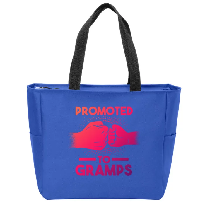 Promoted To Gramps Grandpa Cool Gift Zip Tote Bag