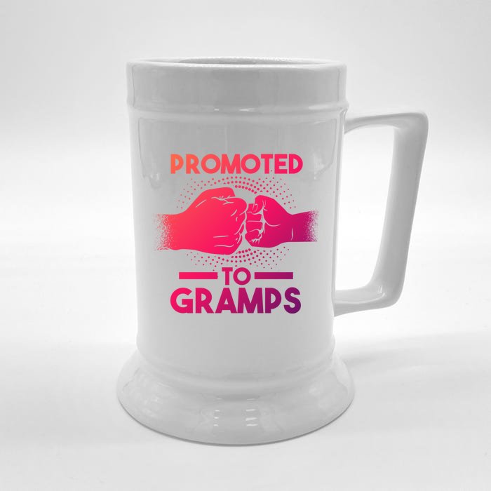 Promoted To Gramps Grandpa Cool Gift Front & Back Beer Stein