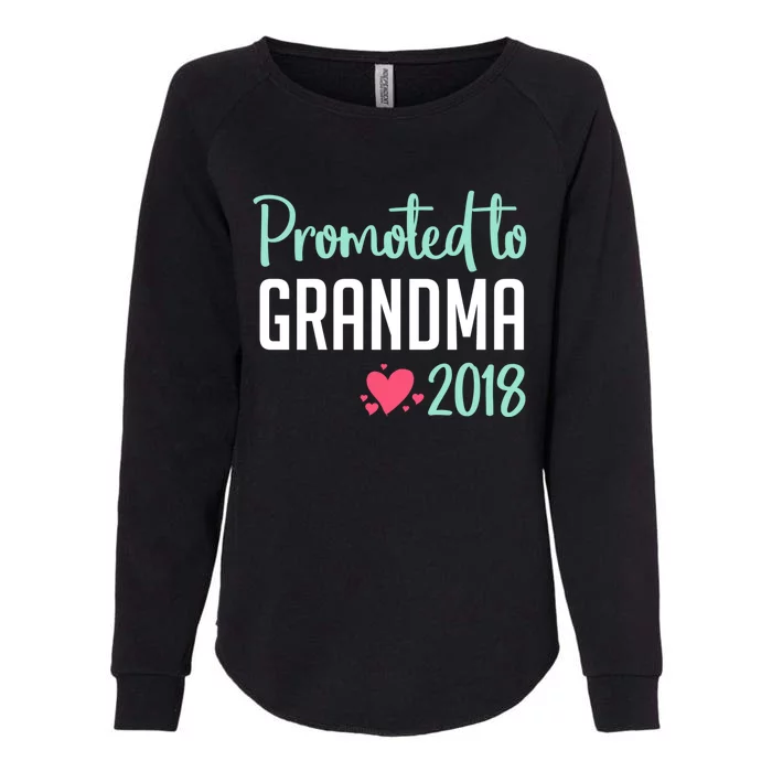 Promoted To Grandma 2018 Gift Grandmother Sweater Womens California Wash Sweatshirt