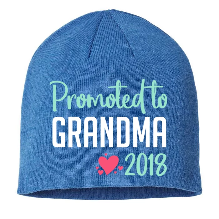 Promoted To Grandma 2018 Gift Grandmother Sweater 8 1/2in Sustainable Knit Beanie