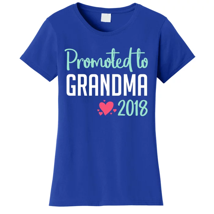 Promoted To Grandma 2018 Gift Grandmother Sweater Women's T-Shirt