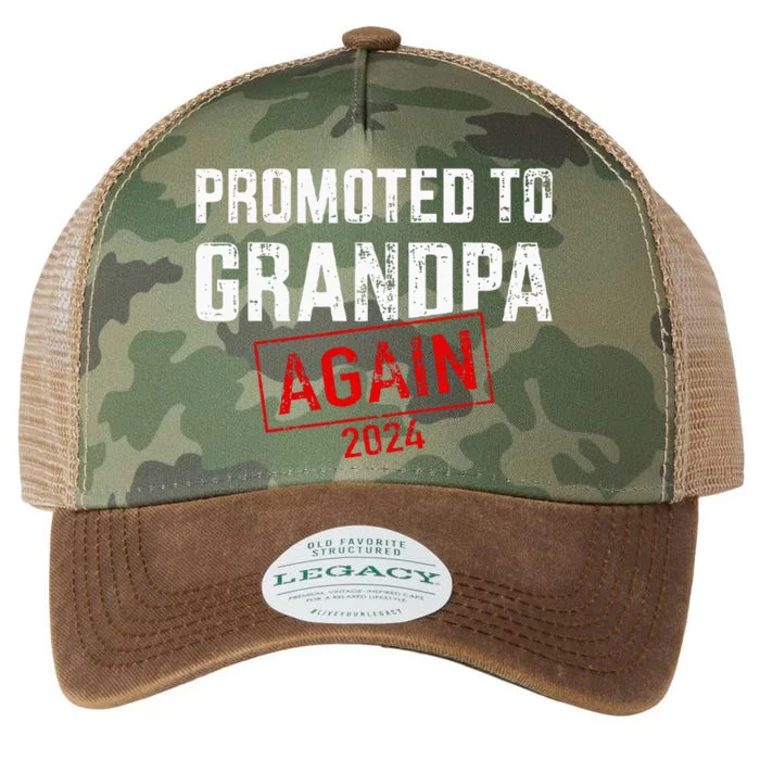 Promoted To Grandpa 24 For Pregnancy Baby Announcement Legacy Tie Dye Trucker Hat