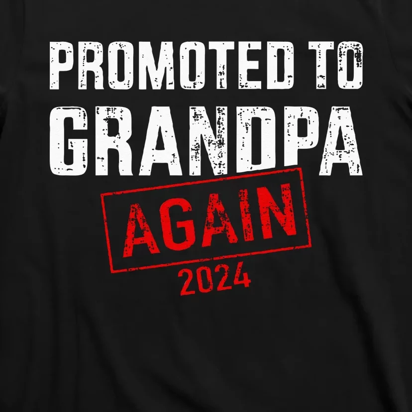 Promoted To Grandpa 24 For Pregnancy Baby Announcement T-Shirt