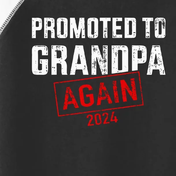 Promoted To Grandpa 24 For Pregnancy Baby Announcement Toddler Fine Jersey T-Shirt