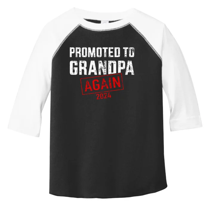 Promoted To Grandpa 24 For Pregnancy Baby Announcement Toddler Fine Jersey T-Shirt