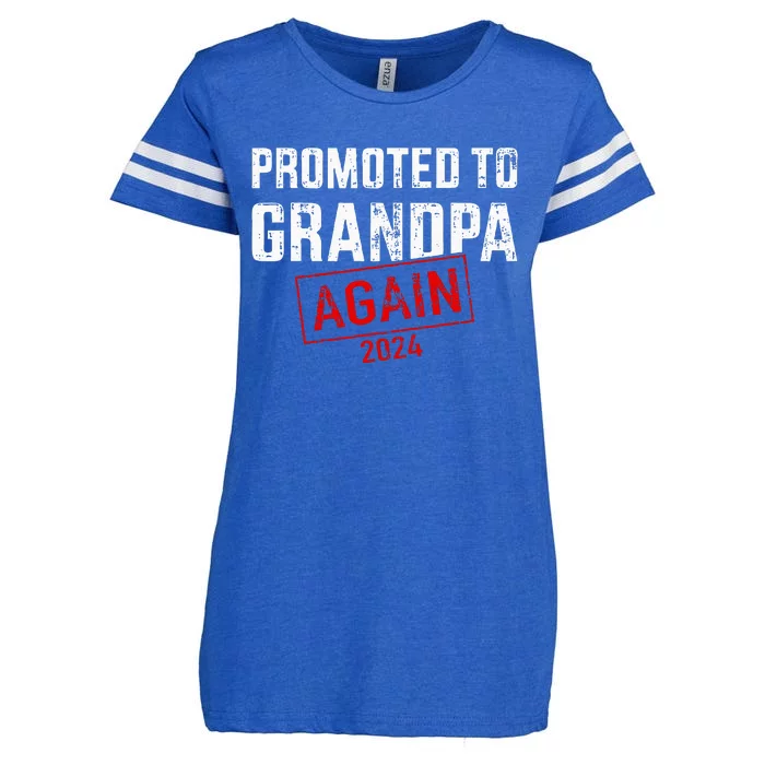 Promoted To Grandpa 24 For Pregnancy Baby Announcement Enza Ladies Jersey Football T-Shirt