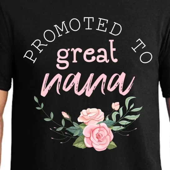 Promoted To Grandma First Time Nana Pregnancy Announcement Gift Pajama Set