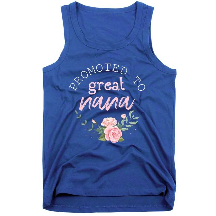 Promoted To Grandma First Time Nana Pregnancy Announcement Gift Tank Top