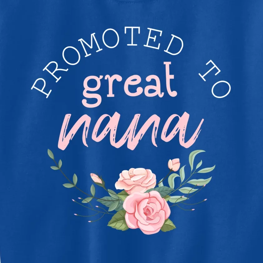 Promoted To Grandma First Time Nana Pregnancy Announcement Gift Kids Sweatshirt