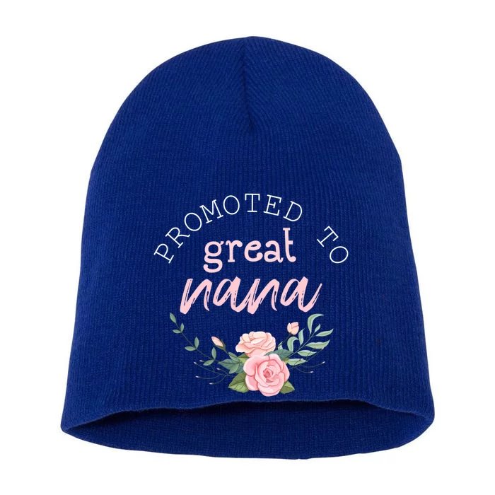 Promoted To Grandma First Time Nana Pregnancy Announcement Gift Short Acrylic Beanie