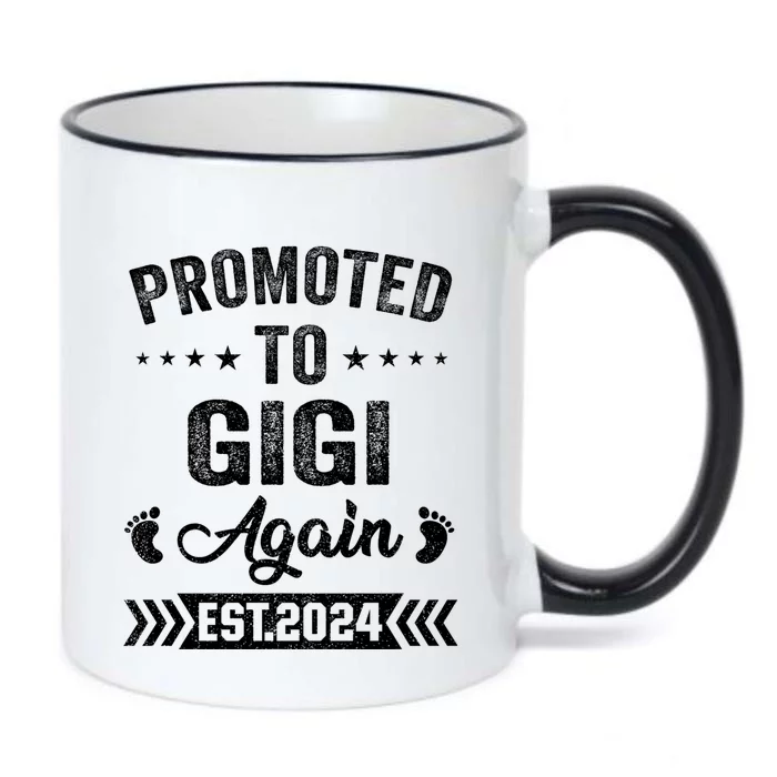 Promoted To Gigi Again Est 2024 Announcement Black Color Changing Mug