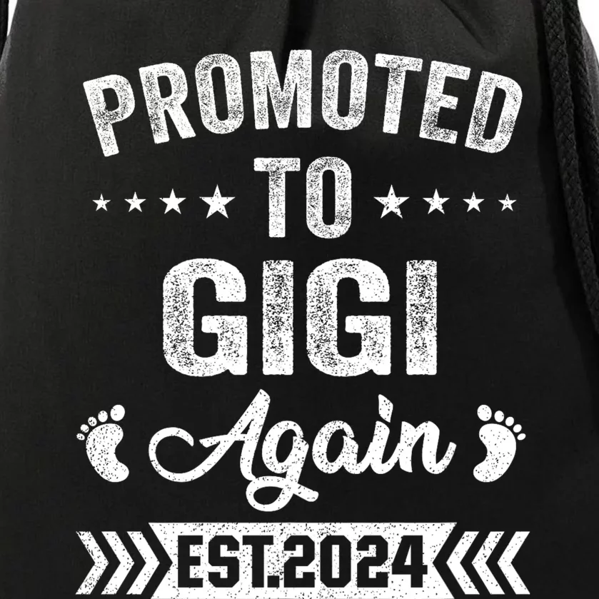 Promoted To Gigi Again Est 2024 Announcement Drawstring Bag