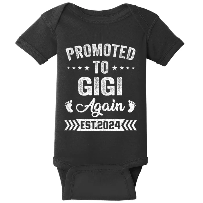 Promoted To Gigi Again Est 2024 Announcement Baby Bodysuit