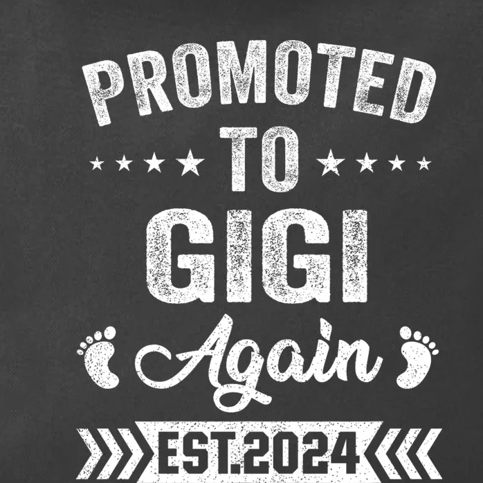 Promoted To Gigi Again Est 2024 Announcement Zip Tote Bag