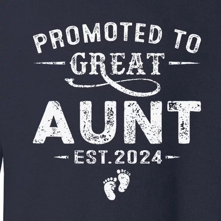 Promoted To Great Aunt 2024 Mothers Day First Time Mom Toddler Sweatshirt