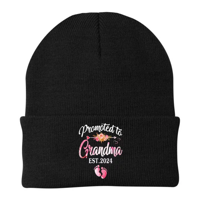 Promoted To Grandma 2024 First Time New Grandma Pregnancy Knit Cap Winter Beanie