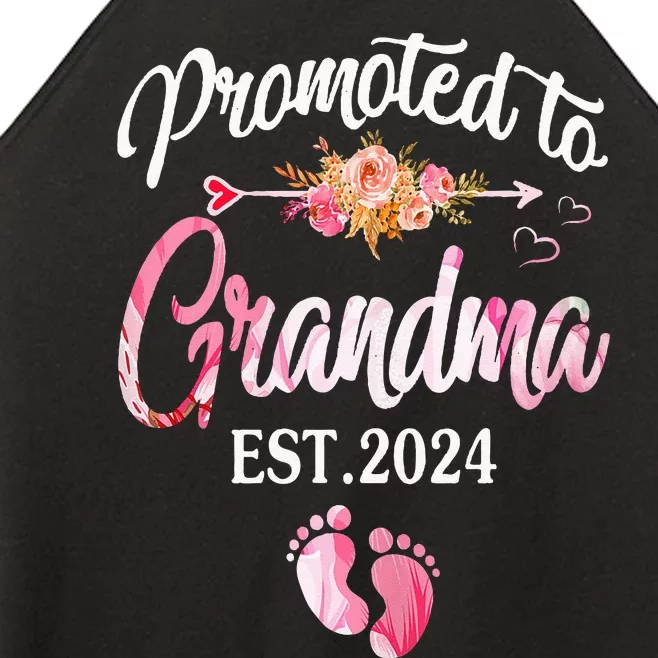 Promoted To Grandma 2024 First Time New Grandma Pregnancy Women’s Perfect Tri Rocker Tank