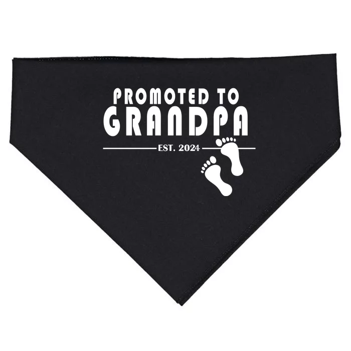 Promoted To Grandpa Established 2024 USA-Made Doggie Bandana