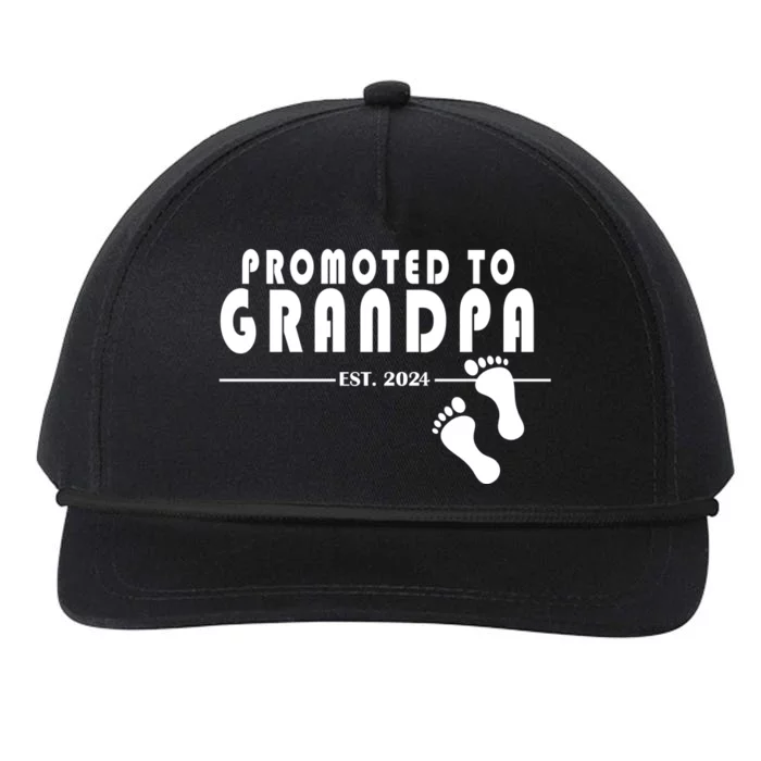 Promoted To Grandpa Established 2024 Snapback Five-Panel Rope Hat