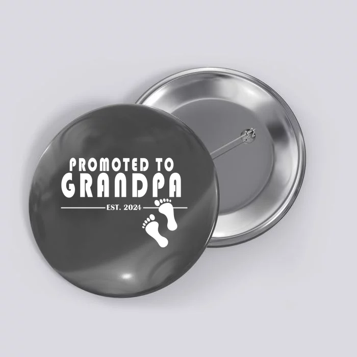 Promoted To Grandpa Established 2024 Button