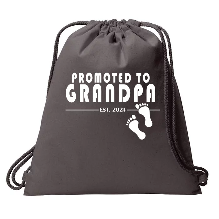 Promoted To Grandpa Established 2024 Drawstring Bag