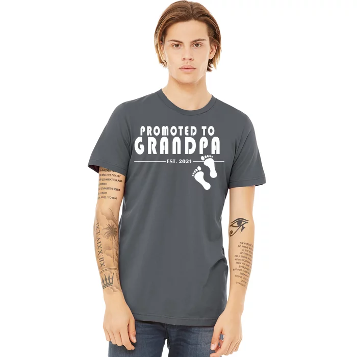 Promoted To Grandpa Established 2024 Premium T-Shirt