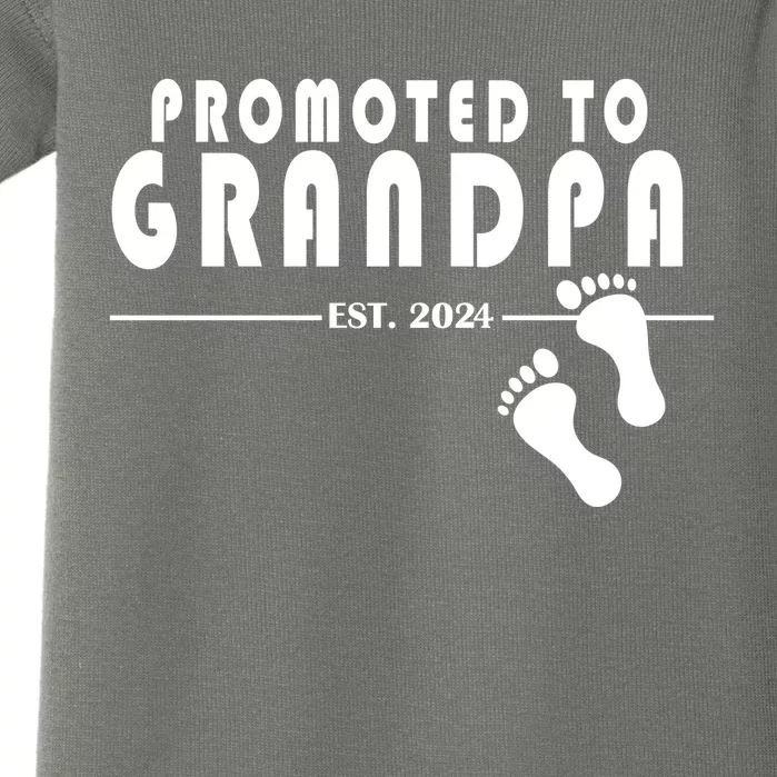 Promoted To Grandpa Established 2024 Baby Bodysuit