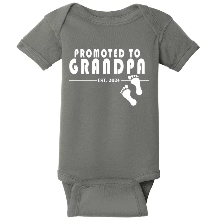 Promoted To Grandpa Established 2024 Baby Bodysuit