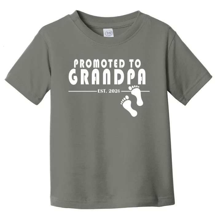 Promoted To Grandpa Established 2024 Toddler T-Shirt